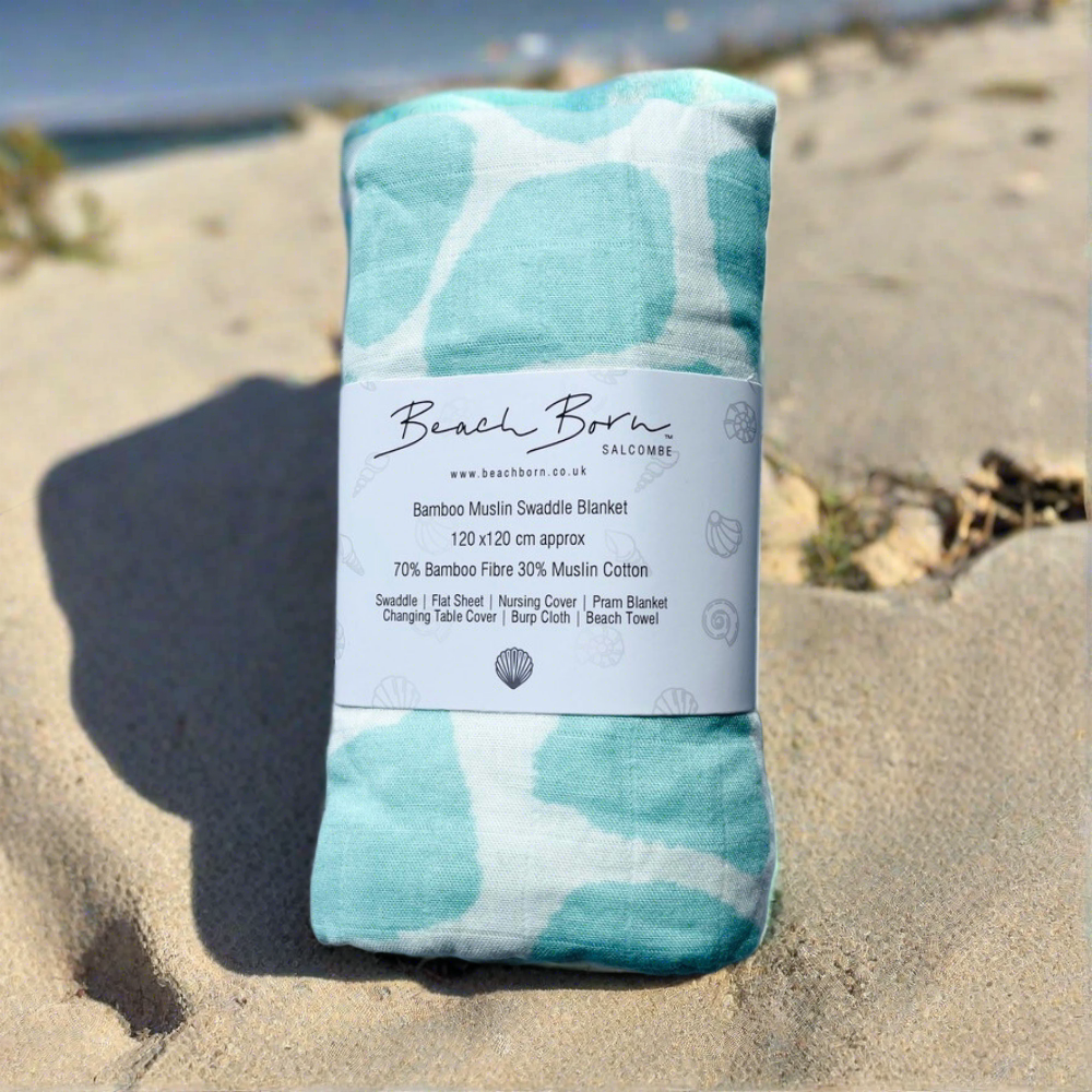 SEA GLASS  Extra Large Muslin / Swaddle Blanket