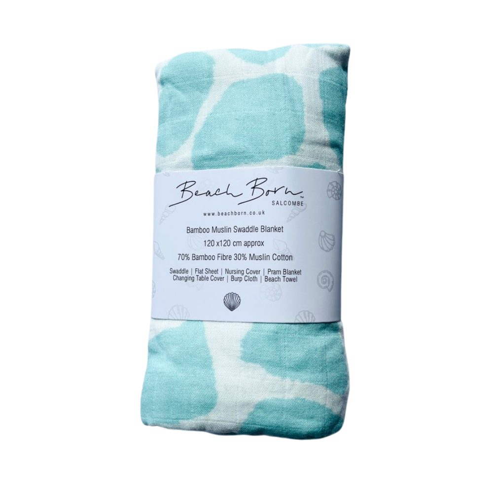 SEA GLASS  Extra Large Muslin / Swaddle Blanket