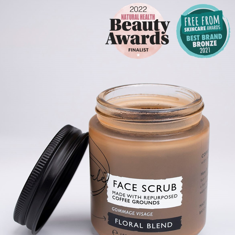 Face Scrub with Coffee + Rosehip [Floral] Vegan Exfoliator