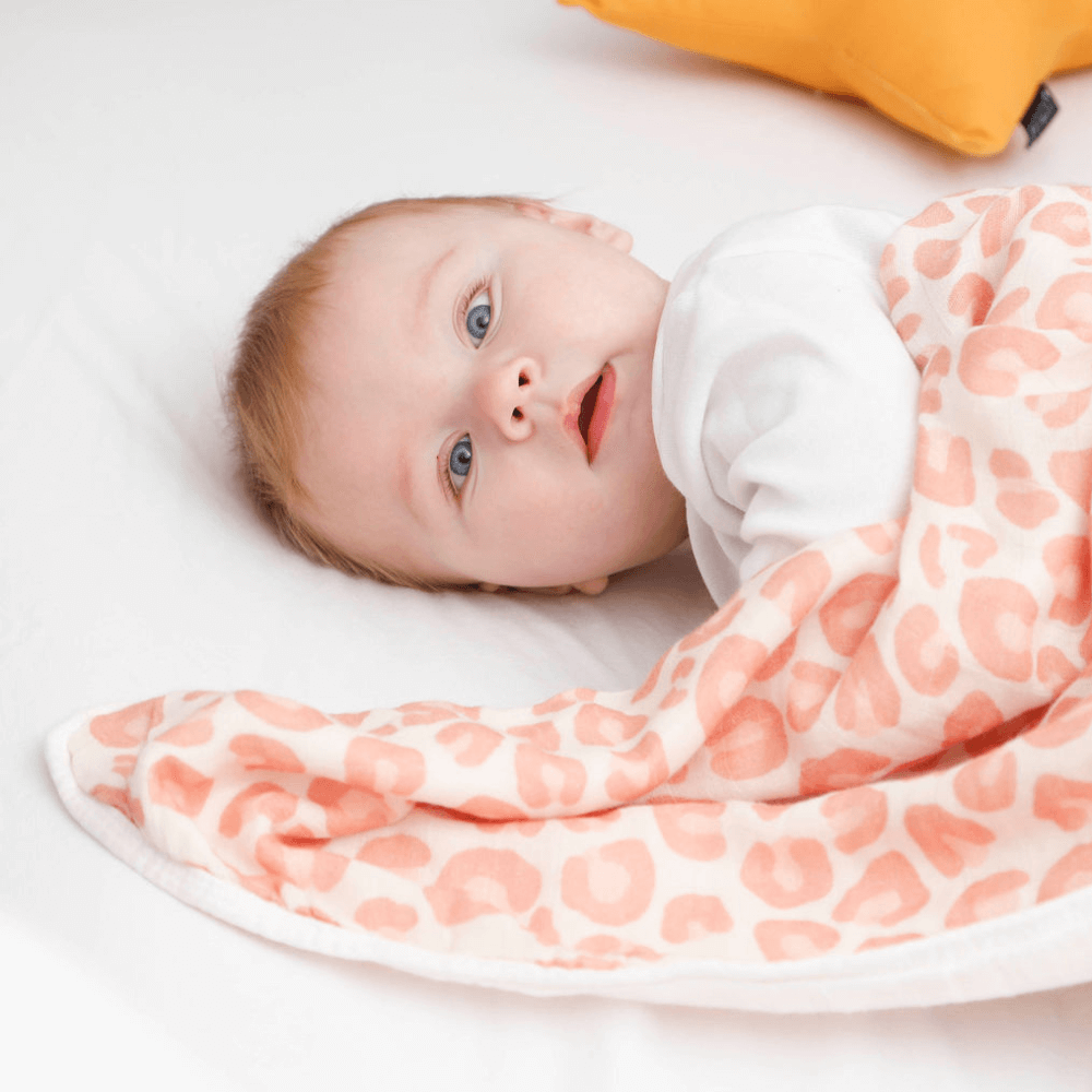 Animal Print Muslin Blanket