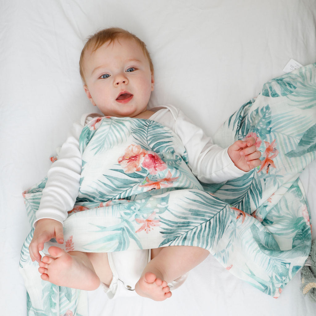 Tropical Extra Large Muslin / Swaddle Blanket