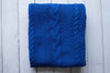 Knitted Baby Blanket - Lapis Blue