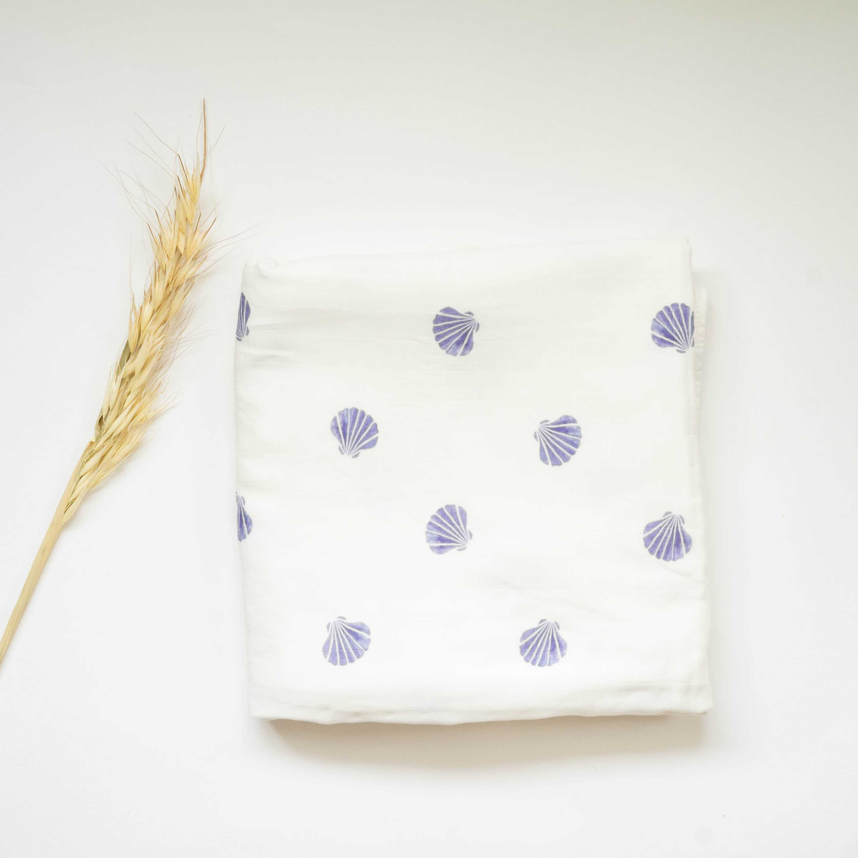 Sea Shells Muslin Blanket